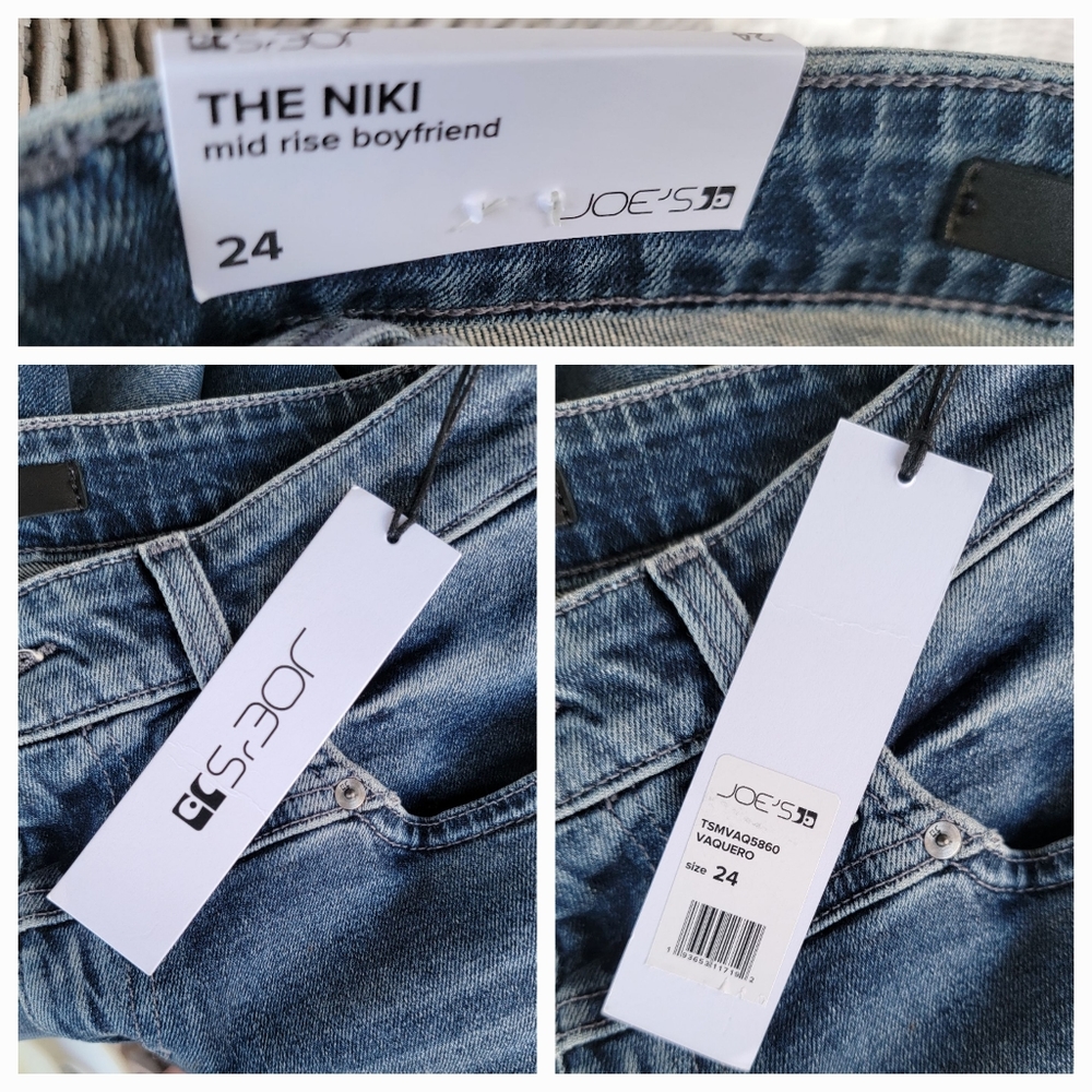 ๐ Joe's Joes Jeans The Niki Boyfriend mid rise jean VAQUERO med blue TSMVSQ5860 - Picture 16 of 16